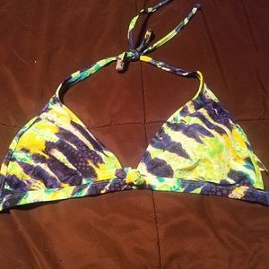 Brightly colored bikini top